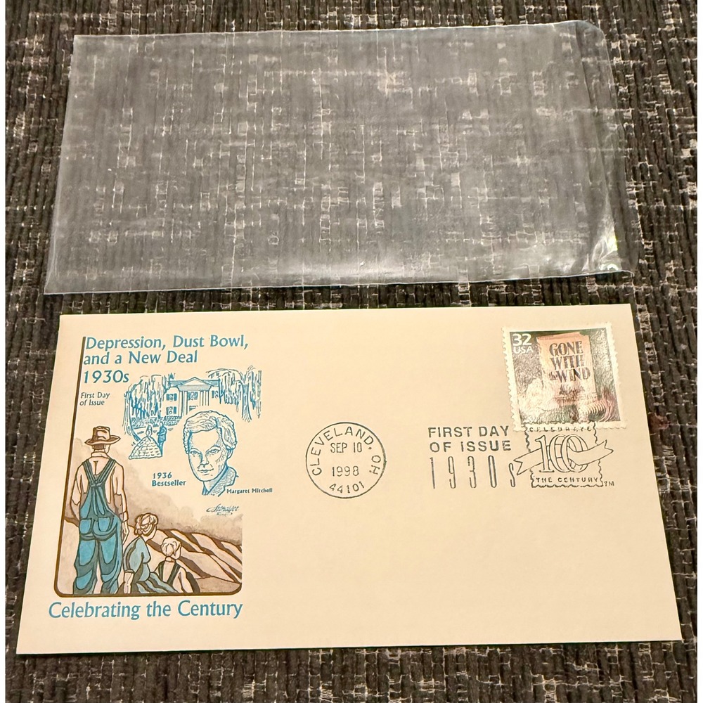 USPS First Day Cover 1998 Gone With The Wind 1930s Celebrating The Century FDC
